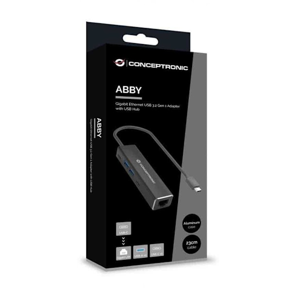 Conceptronic Usb-c Till Rj Hub Usb 3.2 2 Usc-c 2p Usb-a 45 Adapter
