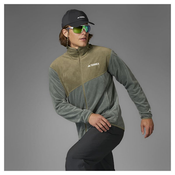 Adidas Terrex Multi Fleecejacka Med Dragkedja Grå L Man