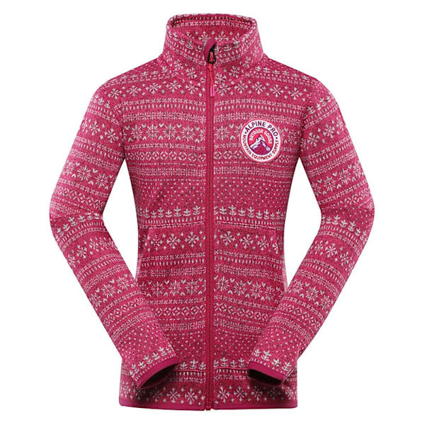 Alpine Pro Full Dragkedja Fleece Zego Rosa 128-134 cm