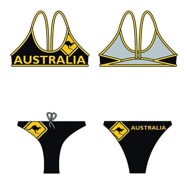 Turbo Australien Kangaroo Bikini Svart 9-10 Years Pojke