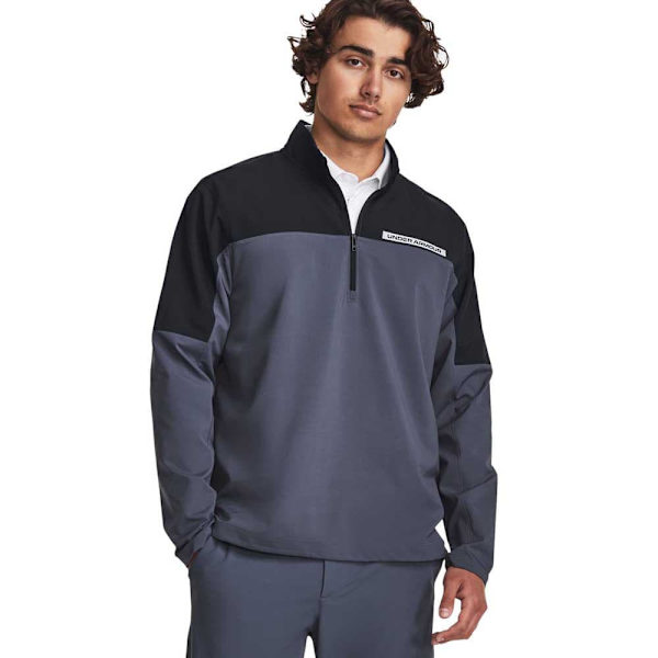 Under Armour Golf Vindjakke Med Halv Lynlås Storm Windstrike Sort XL