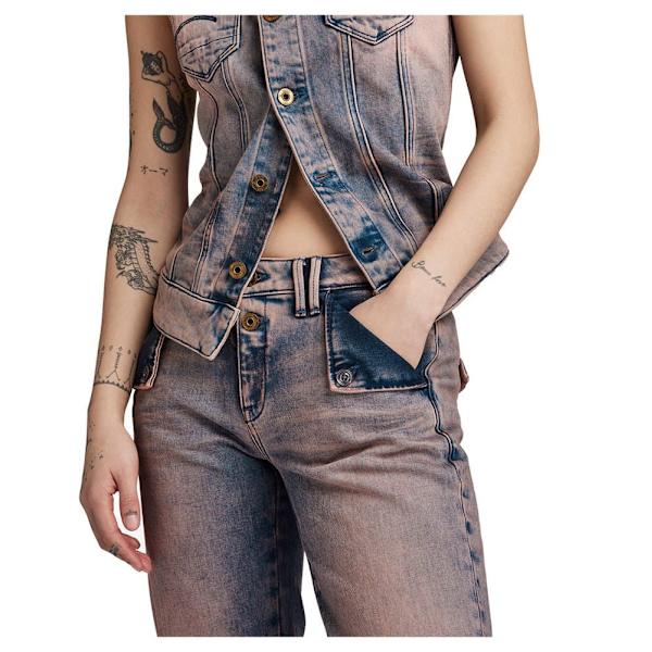 G-star D23303-c052 Regular Straight Flare Fit Chinobukser Lilla 27 Kvinde