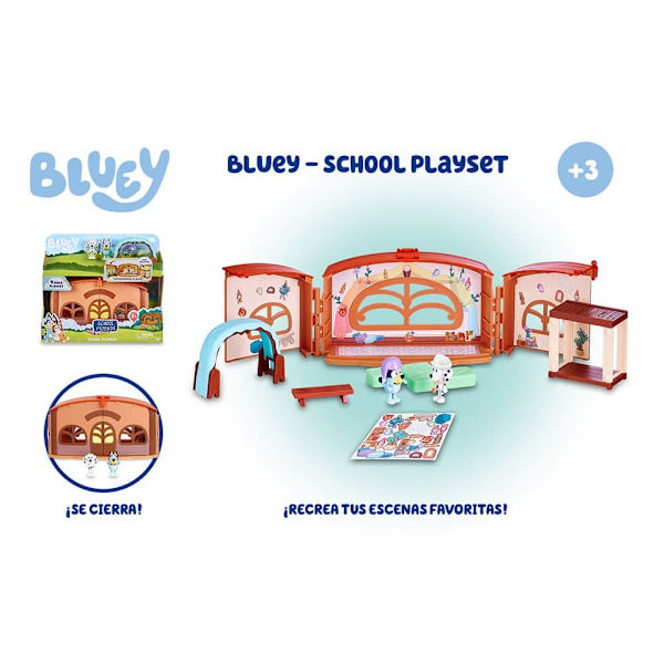 Bluey Figur School Playset Flerfärgad