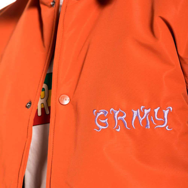 Grimey Jazz Thing Heavy Coach Jakke Orange M Mand