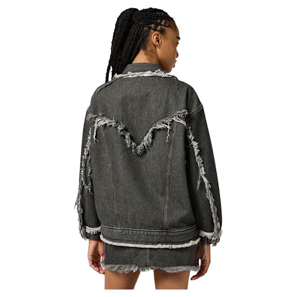 Wrangler Fray Jeansjacka Grå XS Kvinna