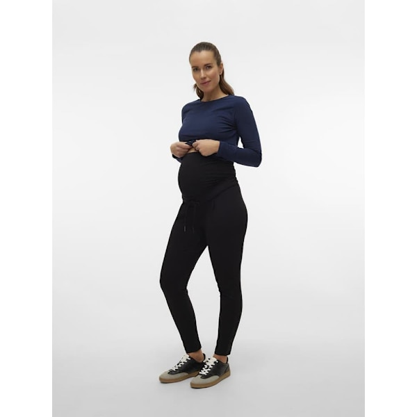 Vero Moda Eva Loose String Maternity Byxor Svart L Kvinna