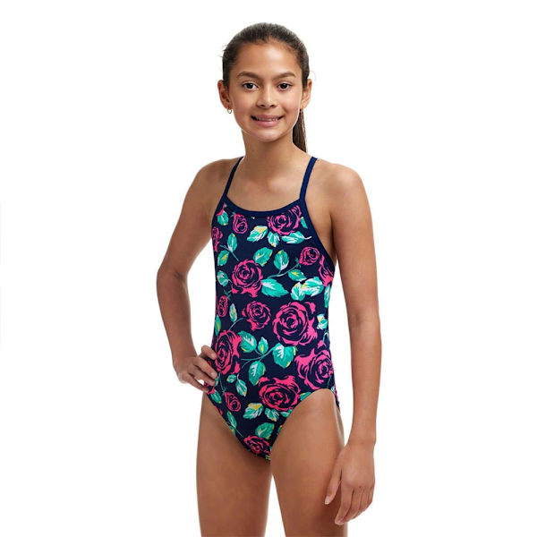 Funkita Single Strap Baddräkt Flerfärgad 8 Years Flicka