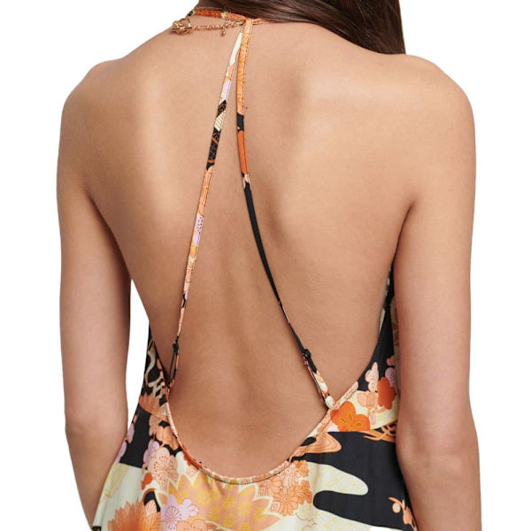 Superdry Klänning Vintage Midi Halter Slip Flerfärgad 2XS Kvinna