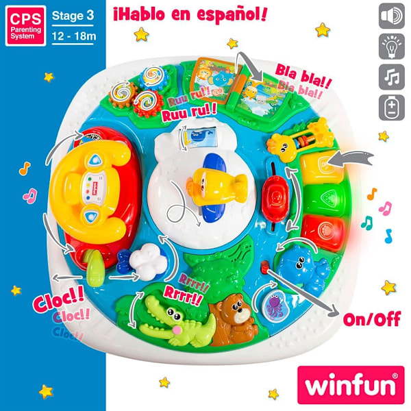 Winfun Aktivitetscenter Globetrotter Flerfarvet 12-18 Months