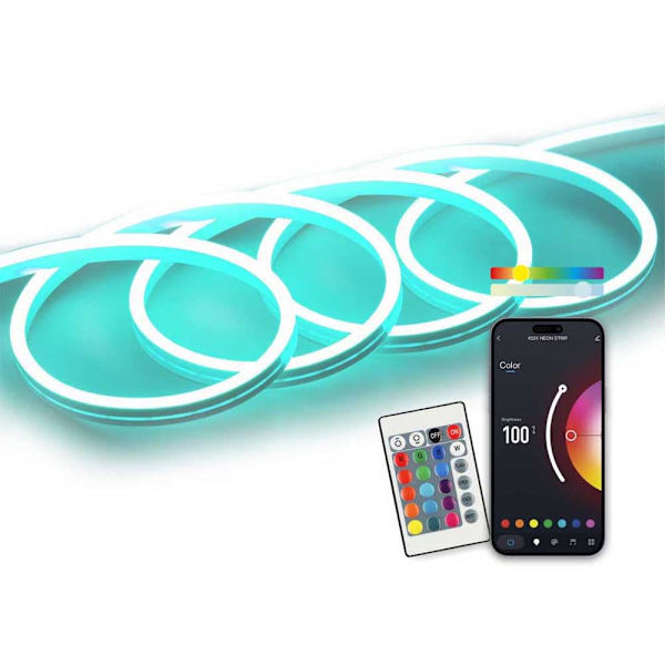 Ksix Neon Wifi Rgb 5 M Led-lysstrimmel Grå