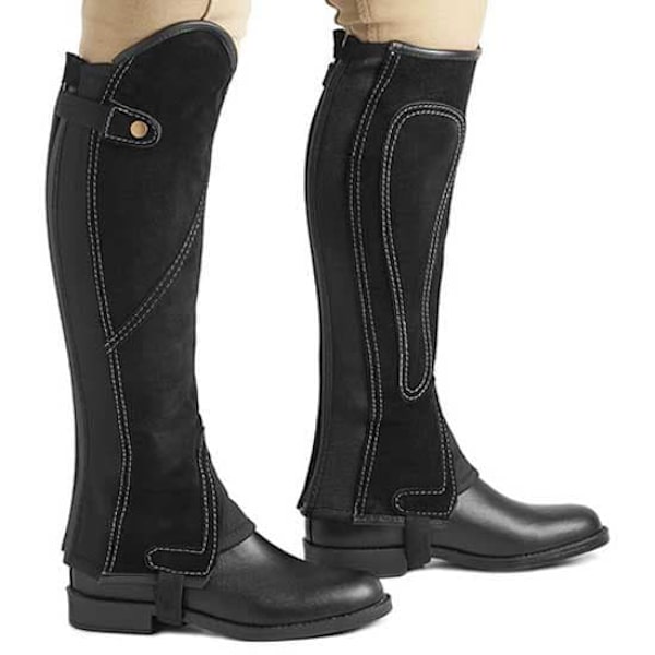 Lexhis Split Läder Half Chaps Comfort Svart L