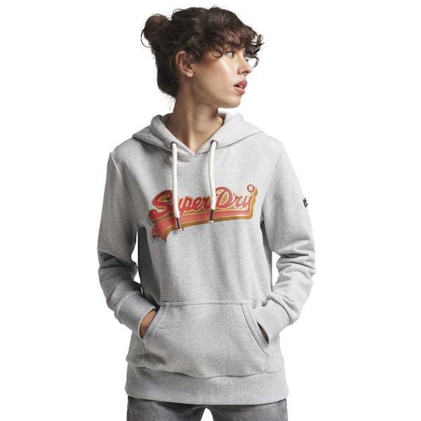 Superdry Luvtröja Vintage Vl Seasonal Ub Grå S Kvinna