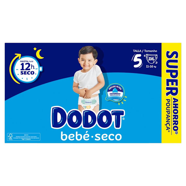 Dodot Laatikkovaippojen Koko 5 116 Yksiköitä