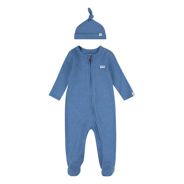 Levi´s ® Kids Footed Coverall Långärmad Uppsättning Blå 6 Months
