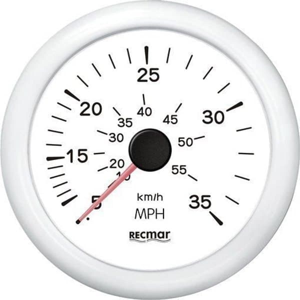 Recmar Speedometer 0-35 Mph Hvid 100 mm