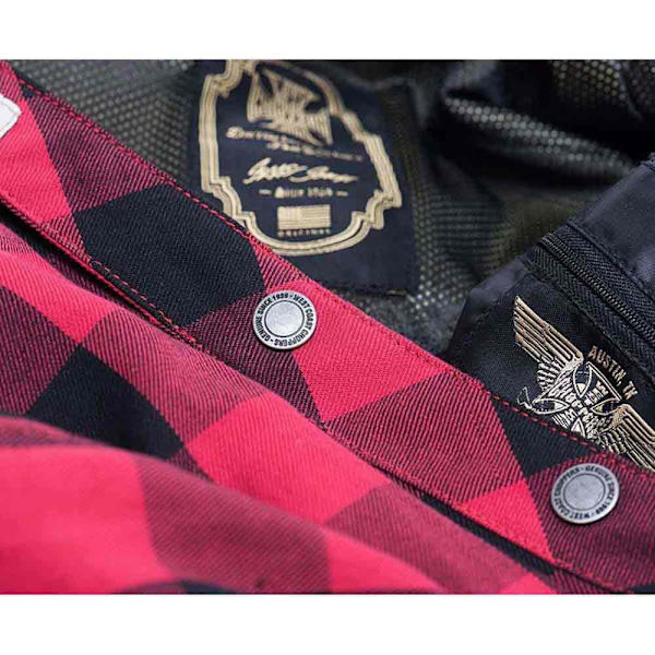 West Coast Choppers Lang ærmet Skjorte Dominator Kevlar Rød L Mand