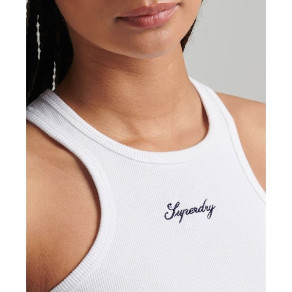 Superdry Klänning Code Sl Essential Tank Vit S Kvinna