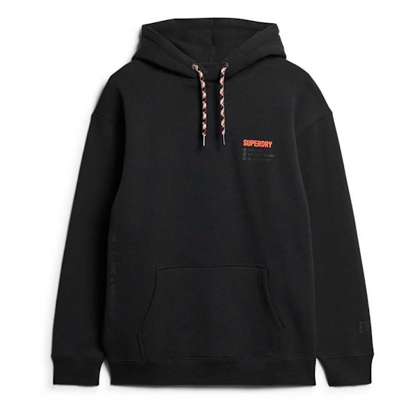Superdry Utility Sport Logo Loose Huvtröja Svart XL Man