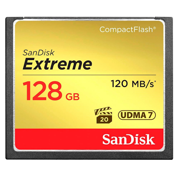 Sandisk Hukommelseskort Extreme 128gb Sort,Gylden