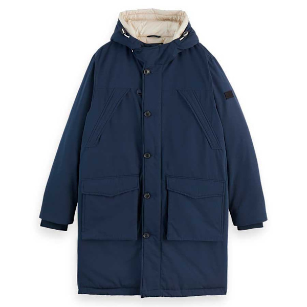 Scotch & Soda Heritage Water Repellent Jacka Blå L Man