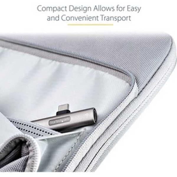Startech Cdp 2capdm Usb-c/jack 3.5 Mm Til Usb-c/jack 3.5 Mm Adapter Søvfarvet
