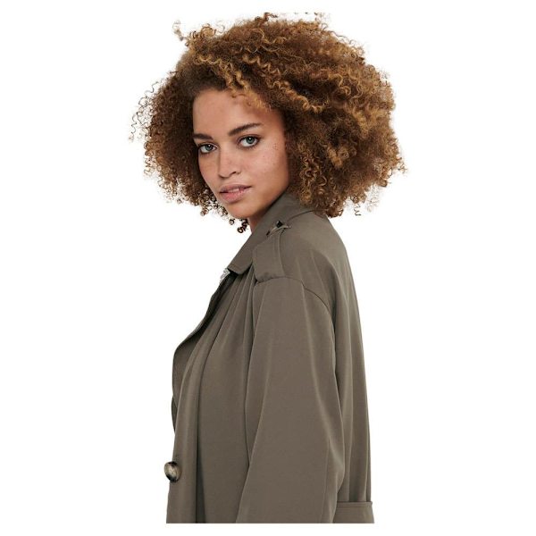 Only Frakke Line X Long Brun XL Kvinde
