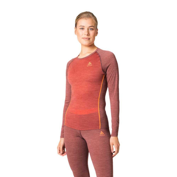 Odlo Langærmet Basislag Natural Performance Orange XS Kvinde