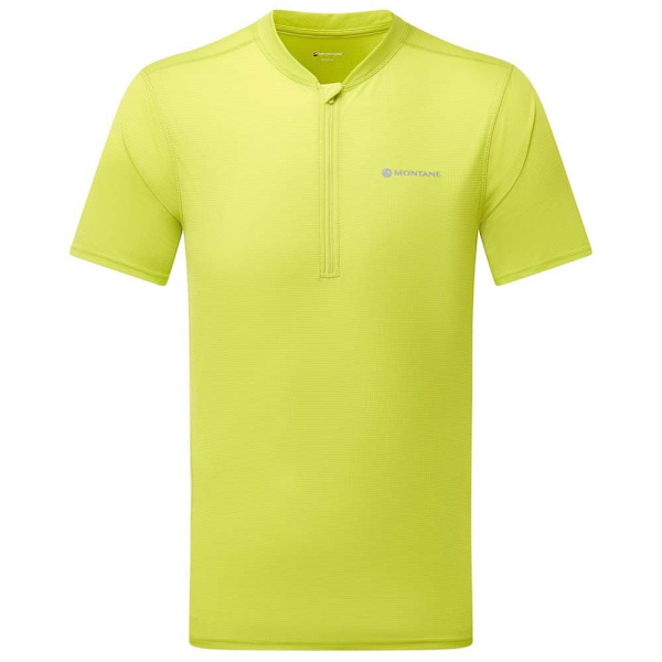 Montane Dart Nano Halv Lynlås Kortærmet T-shirt Gul L Mand
