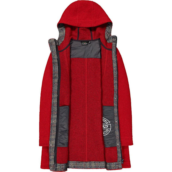Cmp Jacka Coat Fix Hood 32m2286 Röd M Kvinna