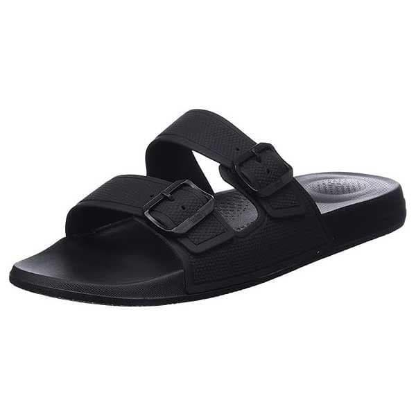 Fitflop Slides Iqushion Two-bar Buckle Svart EU 42 Man