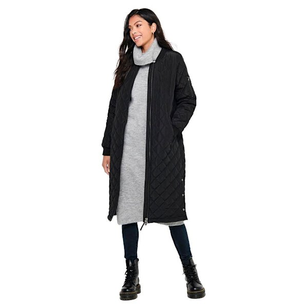 Only Frakke Jessica X-long Quilted Sort XS Kvinde