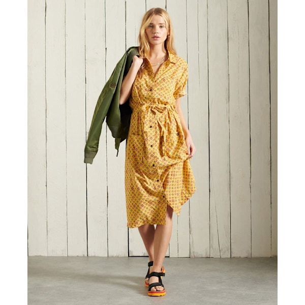 Superdry Kjole Printed Orange S Kvinde