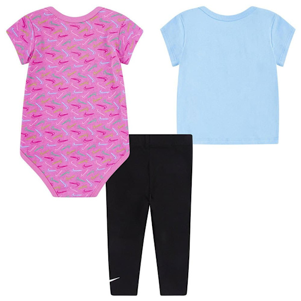 Nike Kids Set Swoosh Logo Träningsdräkt 3 Enheter Flerfärgad 24 Months Flicka