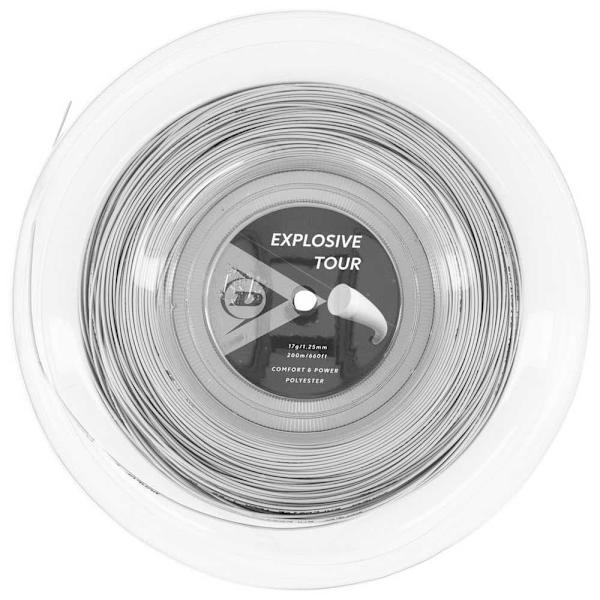 Dunlop Tenniskelan Kieli Explosive Tour Polyester 200 M Harmaa 1.25 mm