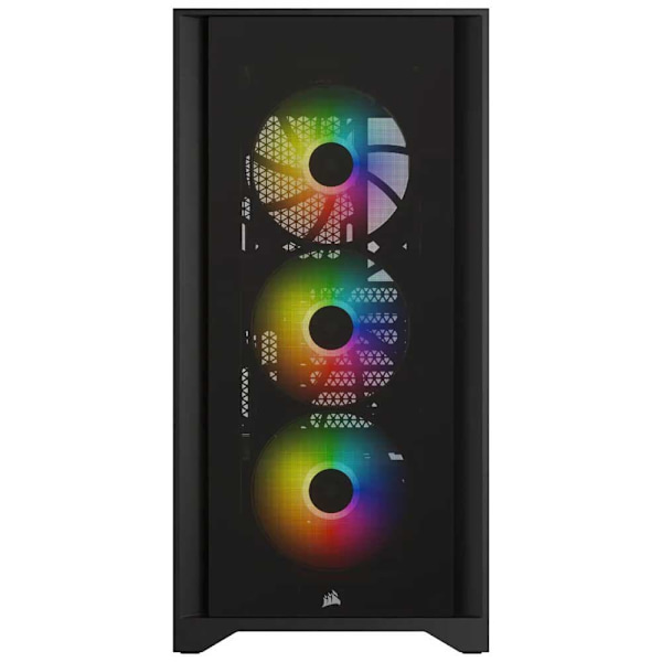 Corsair Tårnkasse Icue 4000x Tempered Glass Sort Sort