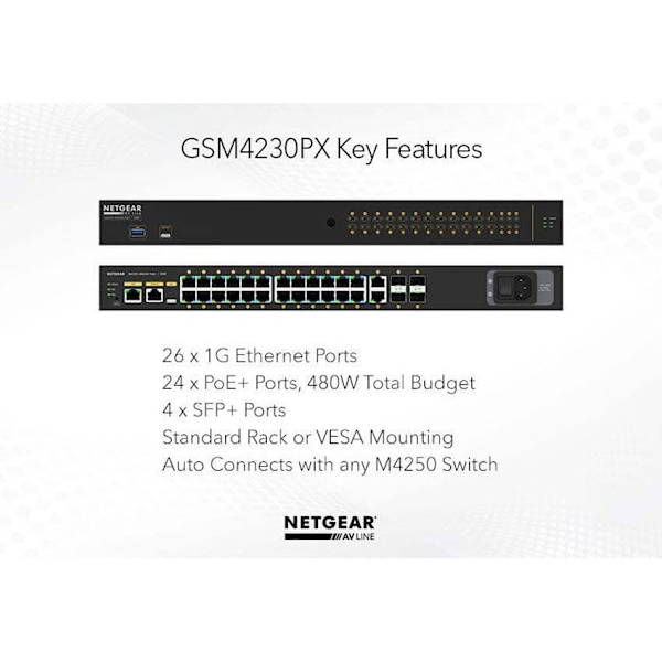 Netgear Switch Gsm4230px-100eus Silver
