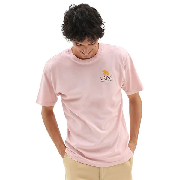 Vans Sunset Dual Palm Vintage T-shirt Med Korta ärmar Rosa S Man