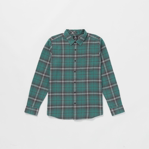 Volcom Caden Plaid Skjorte Med Lange ærmer Grøn XL Mand