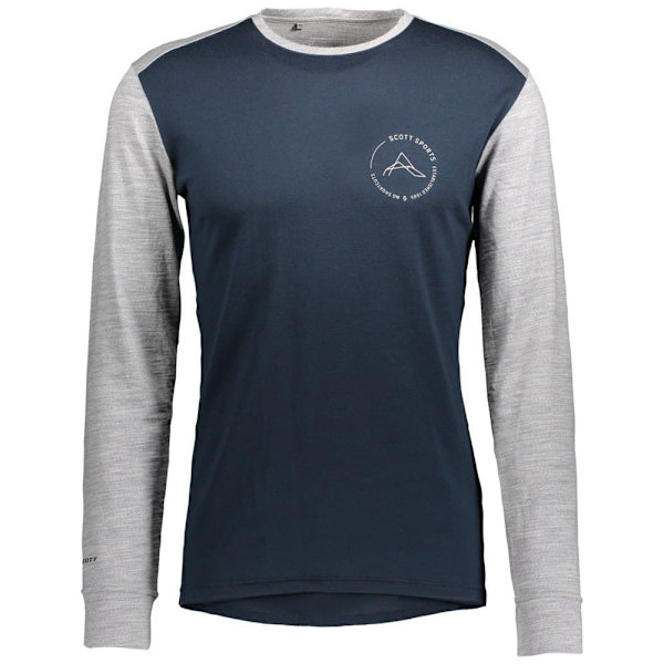 Scott Pitkähihainen T-paita Defined Merino Sininen S Mies