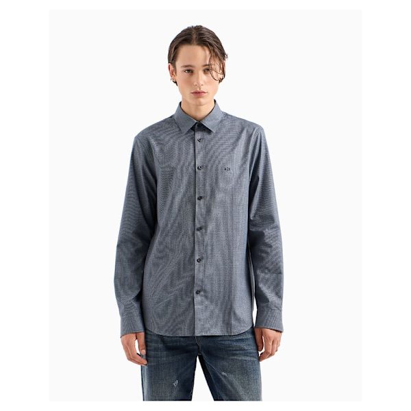 Armani Exchange 6dzc30_zn5uz Skjorte Med Lange ærmer Grå M Mand