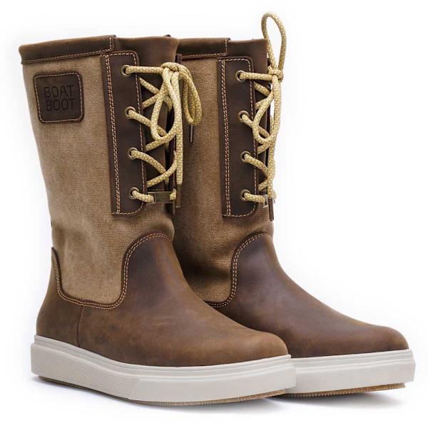 Boat Boot StÖvlar Canvas Laceup Brun EU 46 Kvinna