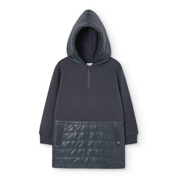 Boboli Fleece Combined Klänning Grå 6 Years