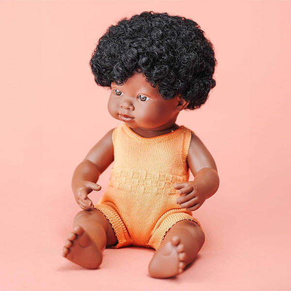 Miniland African Girl 38 Cm Colourful Docka Orange