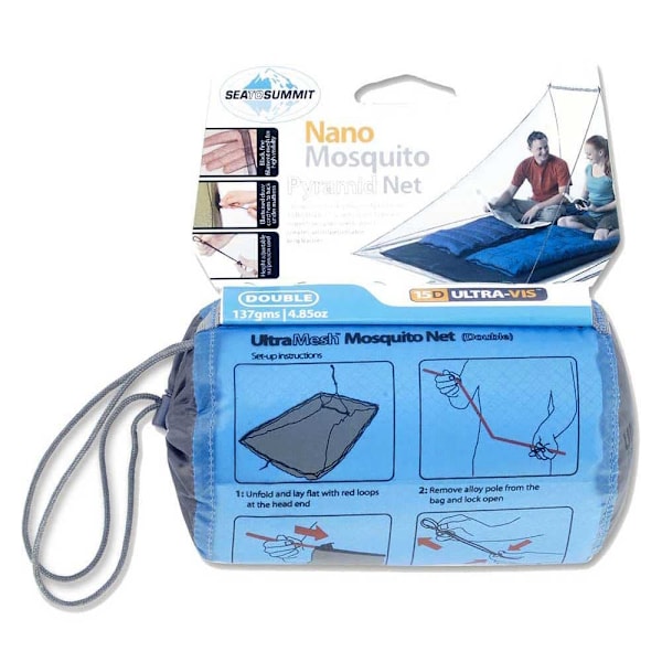 Sea To Summit Pyramid Net Single Nano Mosquito Harmaa 220 x 120 x 100 cm
