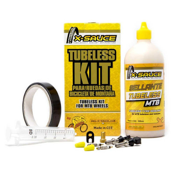 X-sauce Slanglöst Kit Presta Gul 25 mm