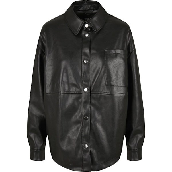 Urban Classics S Faux Leather Over Skjorte Sort L Kvinde