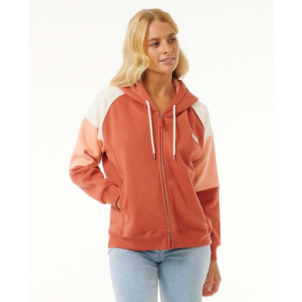 Rip Curl Galicia Full Sweatshirt Med Dragkedja Röd,Orange S Kvinna