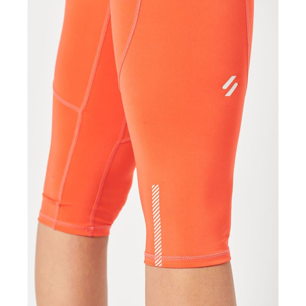 Superdry Run Cropped Tight Orange XS Kvinna