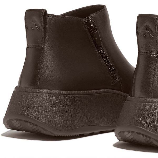 Fitflop StÖvlar F-mode Leather Flatform Zip Ankle Brun EU 37 Kvinna