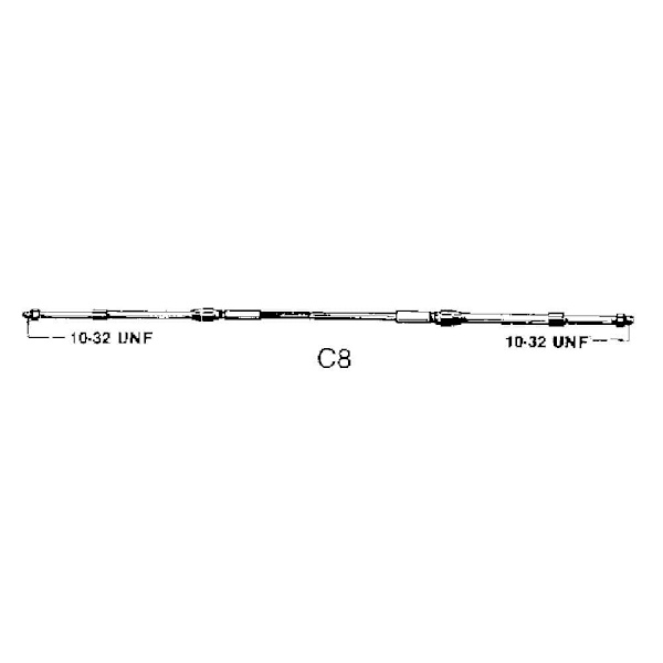 Ultraflex Styrekabel C8 Søvfarvet 13´